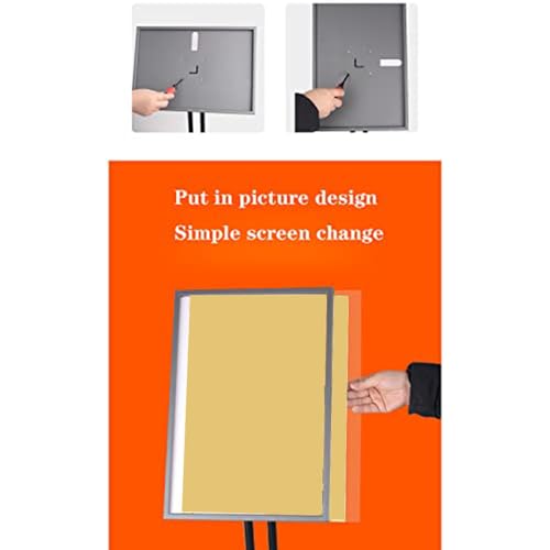 Support pour affiche A3 réglable et robuste au sol avec cadre en acrylique transparent - 7