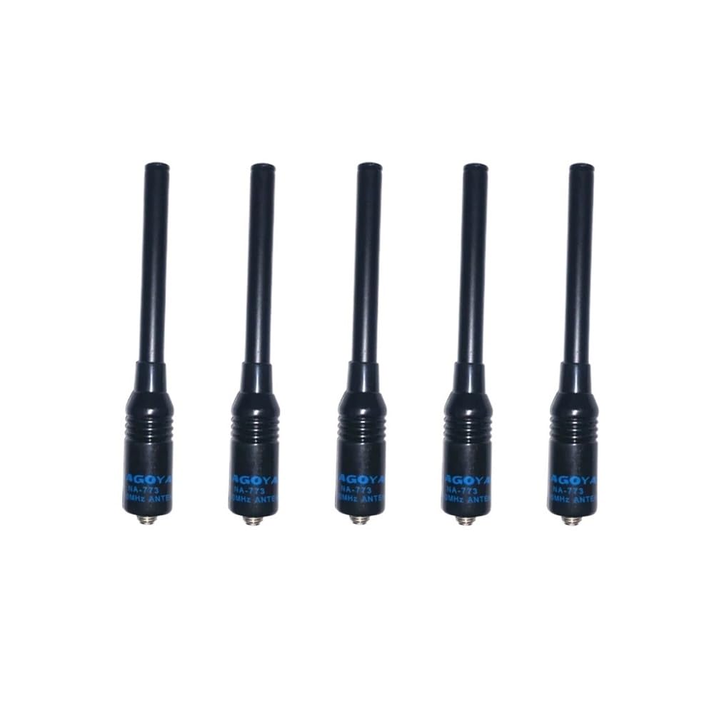 NA-773 Antena Walkie Talkie SMA-Hembra/Macho UV Antena de Varilla escalable de Doble Banda NA773 Antena telescópica de Alta Ganancia 11-41CM(5Pcs SMA-Female)