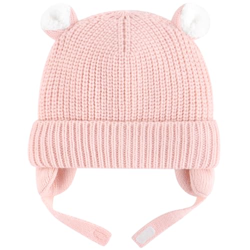 Image of Duoyeree Cozy Baby Beanie with Earflaps and Fleece Lining - Winter Hat for Baby Boys & Girls
