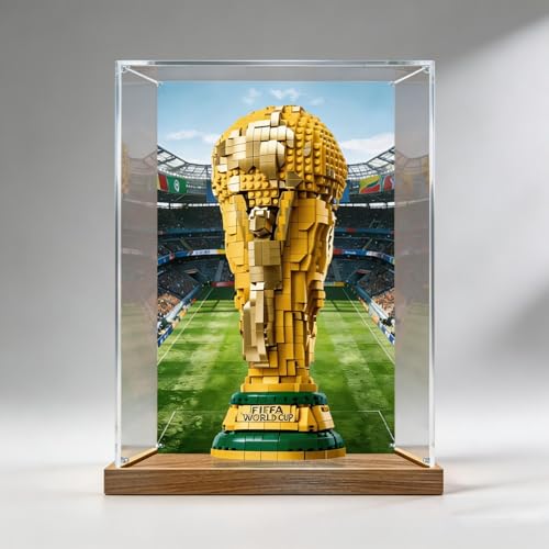 Vitrine en Acrylique pour Le trophée de la Coupe du Monde de la FIFA L*E-GO 43020 - Boîte de Rangement - Anti-poussière - Compatible avec Le Set 43020 (Vitrine Uniquement, Set Non Inclus)