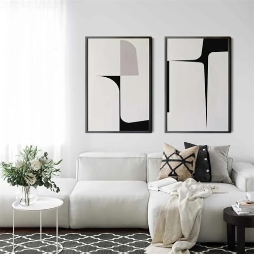 Impression sur toile salon moderne au design graphique fluide - 3