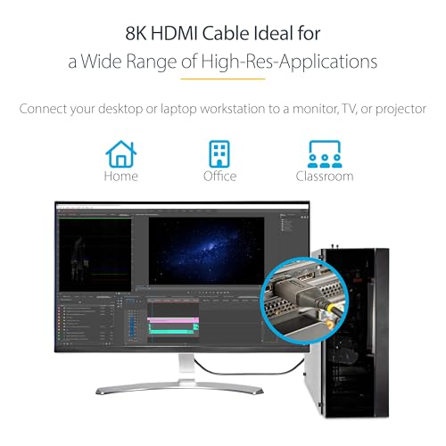 Image of StarTech.com 16FT /5M HDMI 2.1 Cable 8K - Certified Ultra HIGH Speed HDMI Cable 48GBPS - 8K 60