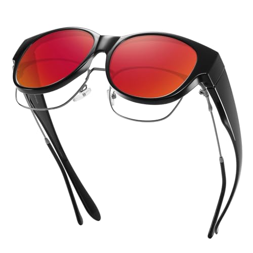 Image of GEGURI Polarized Sunglasses Fit Over Glasses for Men Women, Oversized Square Sun Glasses UV400 Protection Shades