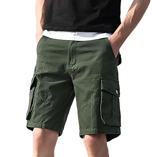 Men's Summer Casual Shorts Lightweight Breathable Comfortable Regular Fit Outdoor Cargo Pants with Pockets for