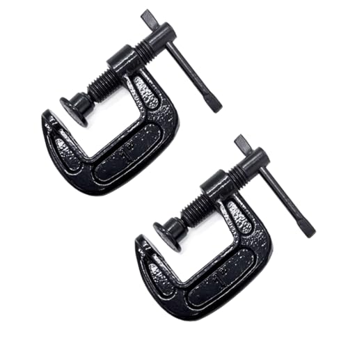 Image of 1-Inch C-Clamp Set, Heavy-Duty Cast Iron C-Clamps with 0.8-Inch Throat for Woodworking, Welding, and Building(2Pcs)