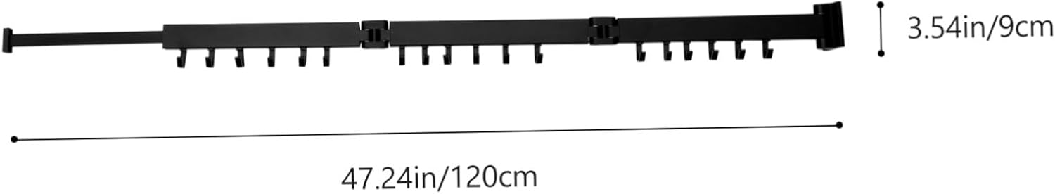 Retractable Wall-Mounted Clothes Drying Rack Collapsible Compact Aluminum Balcony Pole for Laundry Shrinkable Clothing Hanger Rod and Sturdy Design for Towels and Coats