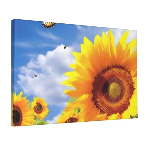 Toile murale tournesol de printemps YoupO pour illuminer la chambre