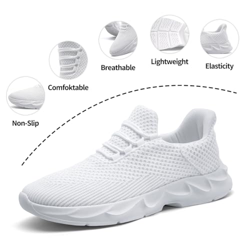 Image of DLWKIPV Mens Running Shoes Tennis Walking Shoes Comfortable Breathable Lightweight Non Slip Fashion Casual Sneakers Workout Gym Shoes for Running