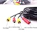 Car RCA DC Audio Video AV Extension Cable for CCTV Security, Truck Bus Trailer Reverse Parking Camera (5 Meters/16 Feet) - 2 in 1 RCA Video & DC Power Cable