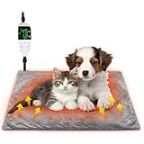 ペット用ホットカーペット ペットヒーター 猫 犬 ペットマット 30℃～60℃温度調節可能 12Hタイマー機能 ホットカーペット ヒーターマット ホットマット 噛み癖対策 過熱保護 カバー洗濯可能 暖房器具 寒さ対策 大小動物対応 あったか PSE認証済み