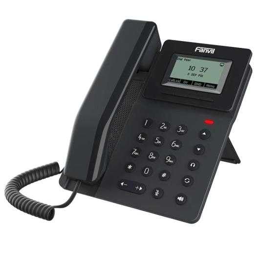 Fanvil V50P, Telefono IP con Display 2,3", 2 Porte PoE 10/100, Vivavoce, Compatibile con Asterisk/3CX/Broadsoft