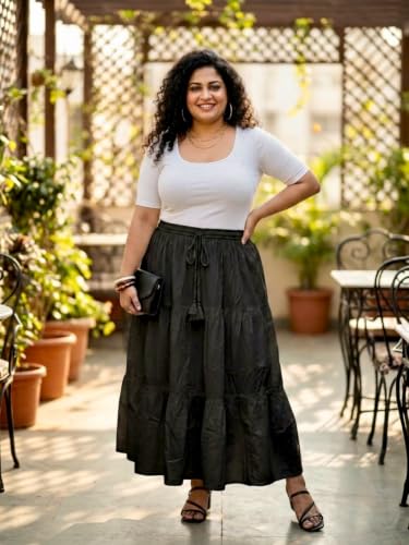 Angoori Fashion black rayon skirt – image 7