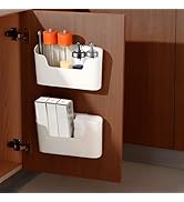 FRXAEZTG 2 Pieces Kitchen Cabinet Door Storage Box, Kitchen Extendable Cupboard Basket Self-Adhesive...
