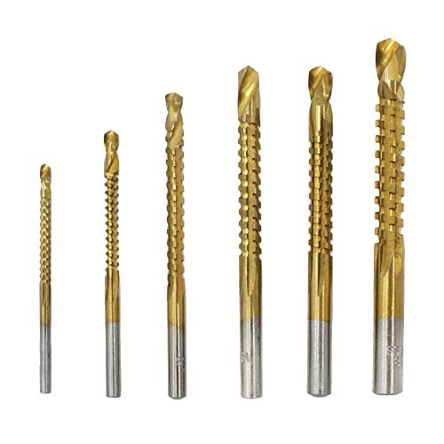 Juego de brocas Huuvo 6 piezas acero alta velocidad miniatura 1