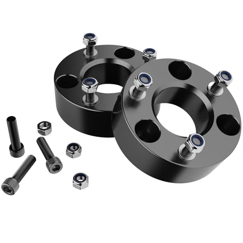 Image of 2.5 inch Ram 1500 Leveling Lift Kit, 2.5in Front Suspension Lift Kit Forged Strut Spacers for 2009-2026 Dodge Ram 1500 4WD, 6061-T6 Aluminum Level Kits CNC Machine Black Anodized