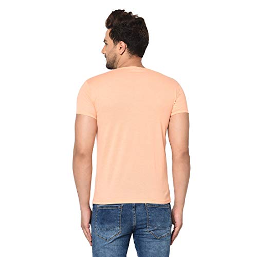 Image of Men's Cotton Blend Half Sleeve V Neck Tshirt