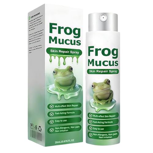 Spray Ultra Reparador Piel Moco Rana, 20ML Spray Reparador Facial Veneno Abejas, Brumas Facials Hidratante Moco Rana para Piel Seca, Brumas Facial Veneno Abejas Cuidado Piels, para Todo Tipo Piels