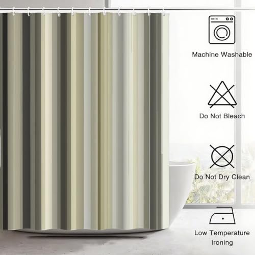 Rideau de douche 100x200 rayé imperméable en polyester pour baignoire chic - 8
