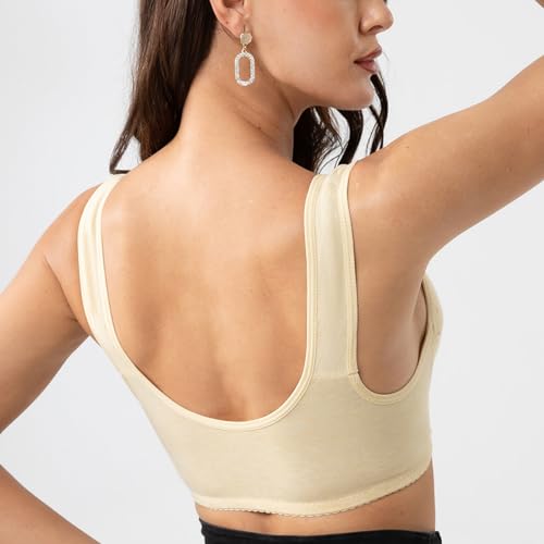 Image of Daisy Bras for Older Women Comfort Soft Breathable Bra Wireless Front Closure Bras