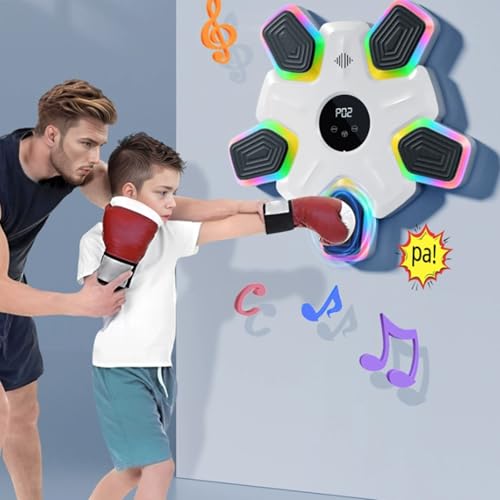 Machine de boxe musicale et équipement de boxe interactif mural avec 4 modes d'exercice - 3