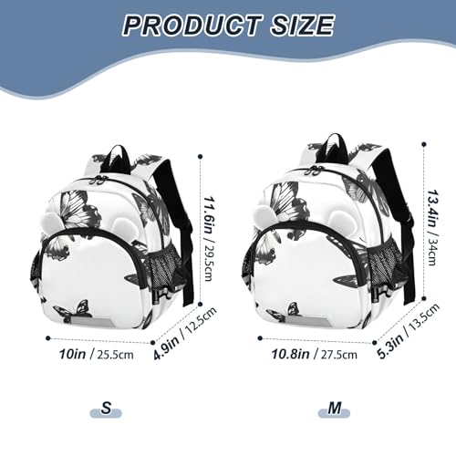 Kid's Backpack for Boys & Girls Toddler Bag Beautiful Butterfly Backpack with Safety Leash2
