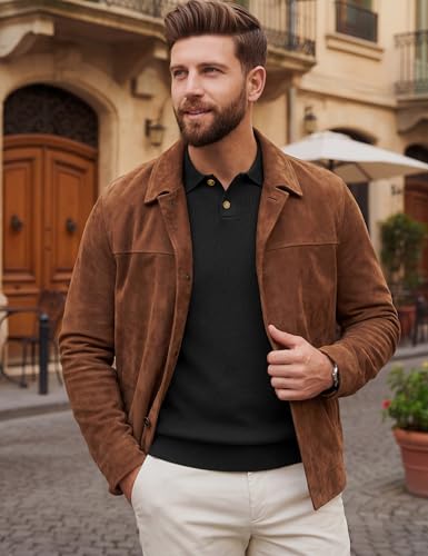 Camisetas Polo de manga larga para hombre, tejido suave y antipelusa, estilo casual y deportivo miniatura 3