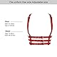 Damen Body Harness Leder BH Gürtel Mode BH Punk Gothic Karneval PartyWeihnachten Halloween Tanzkostüm (rot)