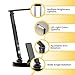 LumiCharge LED 6 in 1 Desk Lamp and Phone Charging Dock - Qi Wireless Charging pad 10W, Touch Control, Motion Light, Clock w/LED Display | Compatible with All Phone Models and Smart Watches | Black