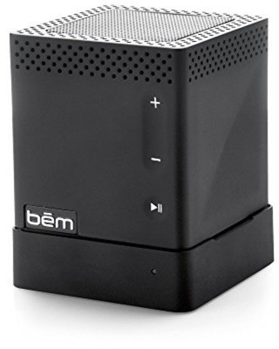 BEM Wireless HL2739 Bem Mojo, Compact, Bluetooth Speaker with Charging Base, Incredible Bass Response, Built-in Microphone for Speaker Phone Function,Black
