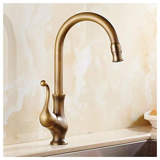 WANDOM Fri frakt mässing material 360 grader antik slutar hög köksarmatur lyx handfat vattenkran tvättställ vattenkran med plumping slang