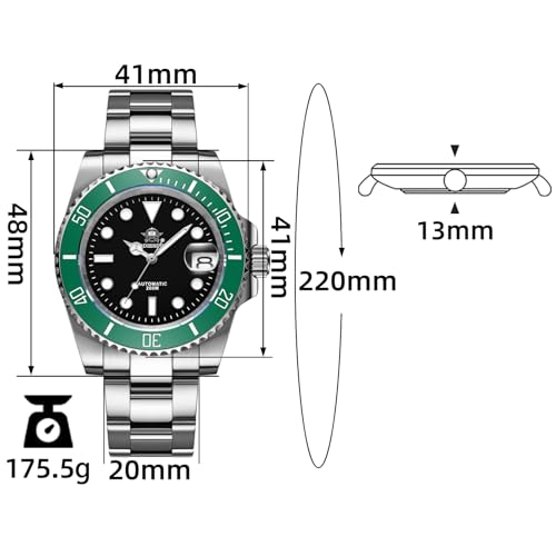 Addiesdive Herren Automatik-Taucheruhr mit 20 Bar Wasserdichtigkeit