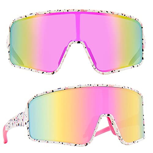 Image of MAXJULI Polarized Sunglasses for Men Women, Windproof Outdoor Sports Cycling Running UV400 Protection Sun Glasses 8121
