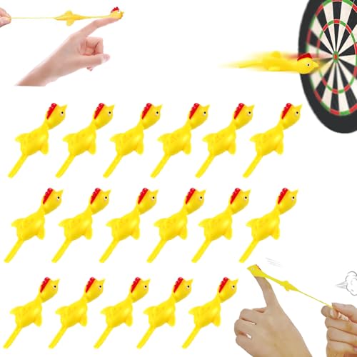 Jouets de poulet à éjection catapulte, 10/20/50 pièces, farces à doigts en caoutchouc léger, jouet volant, jouet de décompression collant, cadeaux de fête d'anniversaire