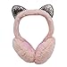 Cute Animal Earmuffs Girls Women Winter Warm Ear Covers Foldable Fur Headband Earwarmer with Sequins Cat Ears