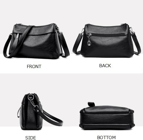 Genuine Leather Purse for Women Hobo Bag Trendy Crossbody Bag and Shoulder Bag with 2 Straps - Image 6