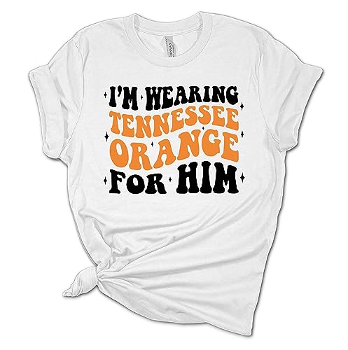 Womens Tennessee Tshirt Football Wearing Tennessee Orange for HIm TN Short Sleeve T-Shirt Graphic Tee