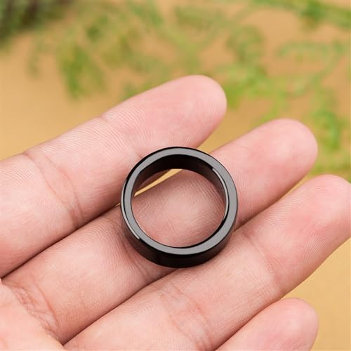 Bague en jade noir naturel Feng Shui de taille 10 - 4