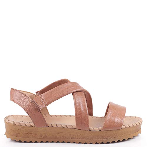 Sandália Anabela Bottero 322503 Couro Amêndoa