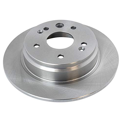 Image of TRQ Rear Brake Pad and Rotor Set Ceramic Solid Rotors | For 1999-2003 Acura TL