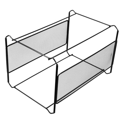 Étagère de rangement pratique Healeved : porte-documents en fer noir créatif