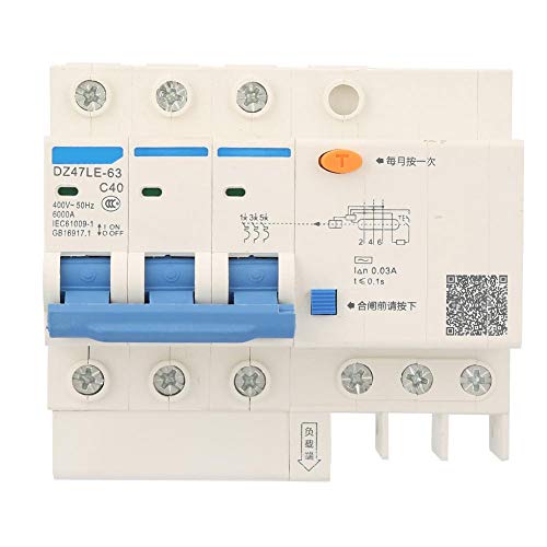 Disjoncteur de courant résiduel 400V 40A C40 pour protection de circuit bâtiment