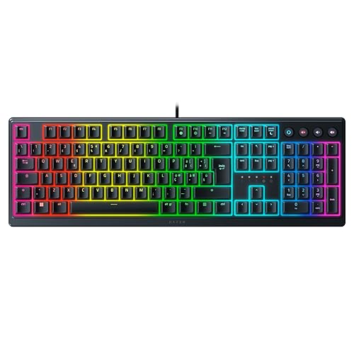 Razer Ornata V3ă»(RZ03-04460700-R3H1)ă»Kabelgebundenă»USBă»Mecha-Membran-SchlĂŒsselschalteră»QWERTYă»RGB-LEDă»Schwarz