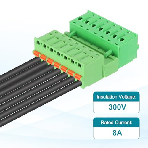 Bloque de terminales MECCANIXITY vertical macho-hembra de 3,81 mm para cable de 26 3