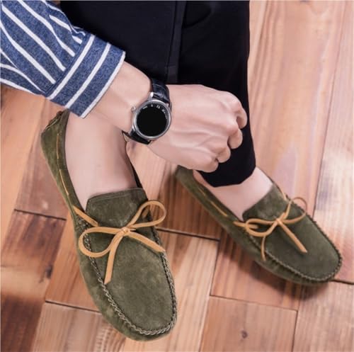 Mens Slip On Loafers Lightweight Leather Driving Shoes Flexible Outdoor Casual Comfortable Boat Shoes4