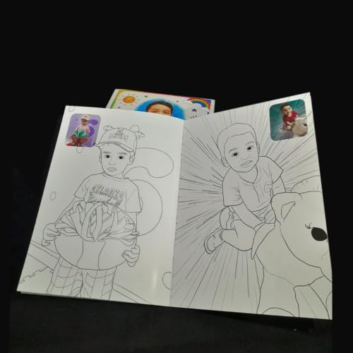 Image of Personalized Kids Coloring Book with Child's Photo | Custom Coloring & Activity Book for Kids | Personalized Birthday Gift for Boys & Girls | Includes Photo Frame & Crayons Colors
