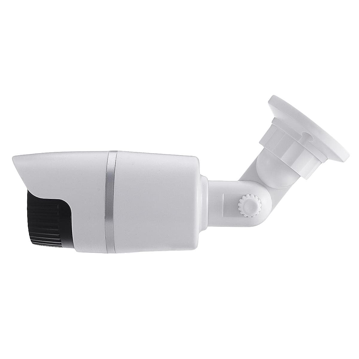 JUSTOP Cámaras CCTV falsas, 2 cámaras de seguridad falsas con LED intermitente, impermeables para uso en interiores o exteriores, carcasa profesional en blanco y negro (paquete de 2 unidades)