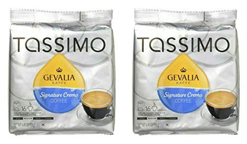 Gevalia Signature Crema Coffee, T-Discs for Tassimo Hot Beverage System, 16-Count Packages (Pack of 2)