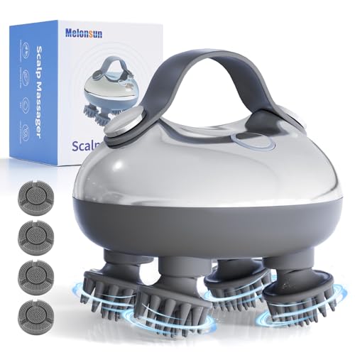 Portable Electric Scalp Massager - Rechargeable IPX7 Waterproof Head Massager with 100 Kneading...