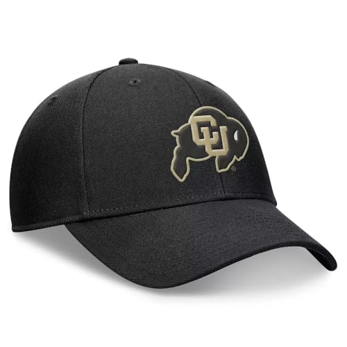 Gorra deportiva ajustable negra con logo de University Colorado miniatura 7