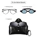 Hifot Funda Gafas Cuero con toallitas Limpia Gafas, PU Cuero Suaves Viaje...